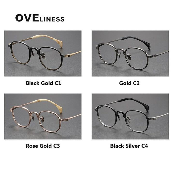 Oveliness Unisex Full Rim Square Titanium Eyeglasses 80866 Full Rim Oveliness