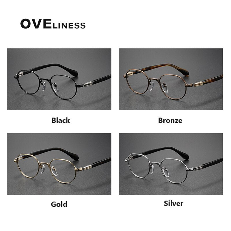 Oveliness Unisex Full Rim Square Acetate Titanium Eyeglasses Ks140 Full Rim Oveliness