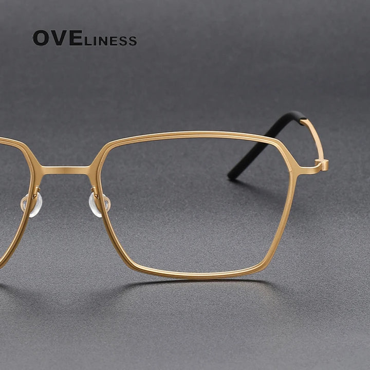 Oveliness Unisex Full RIm Polygon Screwless Titanium Eyeglasses 5514 Full Rim Oveliness