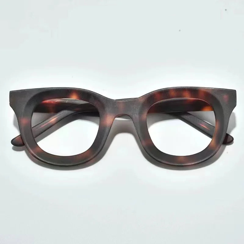 Black Mask Unisex Full Rim Square Acetate Eyeglasses L6688 Full Rim Black Mask Matte Tortoise