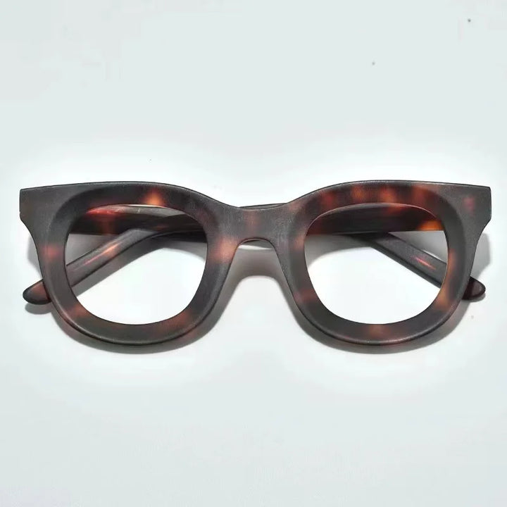 Black Mask Unisex Full Rim Square Acetate Eyeglasses L6688 Full Rim Black Mask Matte Tortoise
