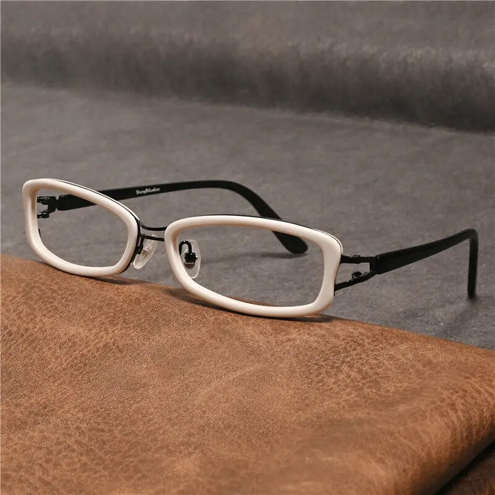Cubojue Unisex Full Rim Rectangle Double Bridge Tr 90 Titanium Hyperopic Reading Glasses Sd2133 Reading Glasses Cubojue