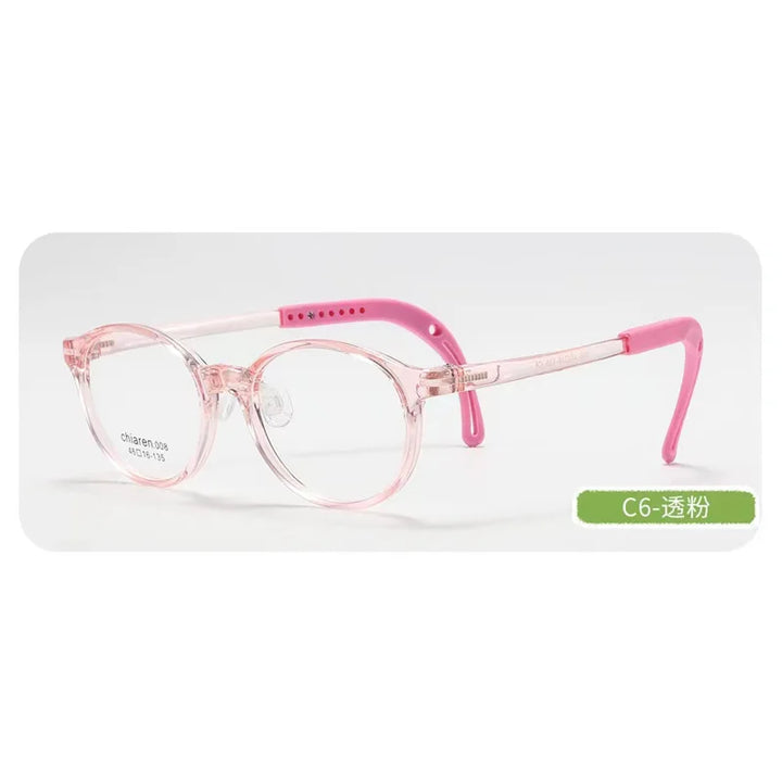 Zirosat Unisex Children's Full Rim Oval Tr 90 Silicone Eyeglasses 9911 Full Rim Zirosat C6