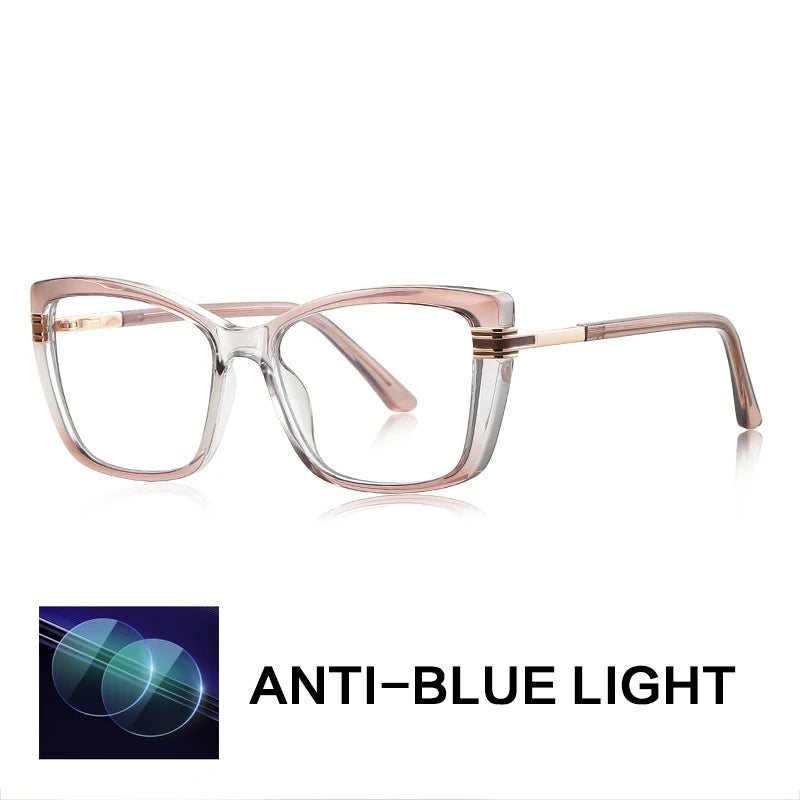 Gatenac Women's Full Rim Square Tr 90 Titanium Reading Glasses Gxy2273