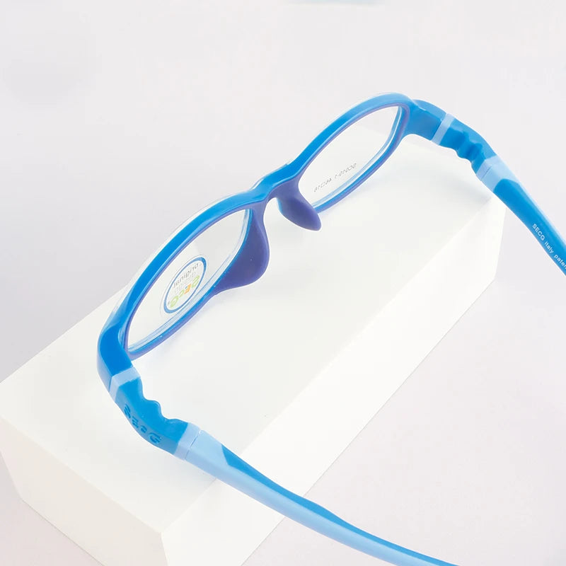 Secg Unisex Children's Full Rim Oval Tr 90 Silicone Eyeglasses 193101 Full Rim Secg