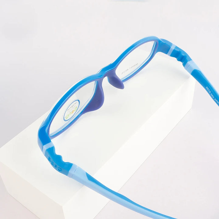 Secg Unisex Children's Full Rim Oval Tr 90 Silicone Eyeglasses 193101 Full Rim Secg