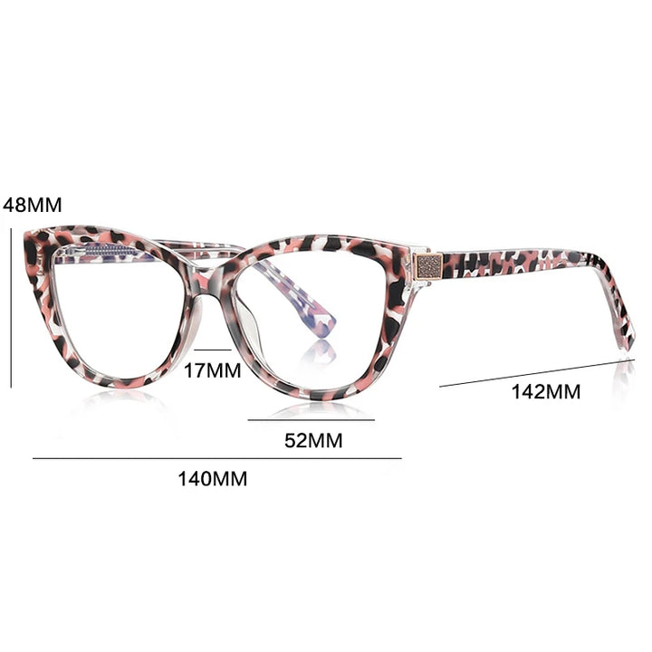 Gatenac Women's Full Rim Cat Eye Tr 90 Titanium Reading Glasses Gx2276