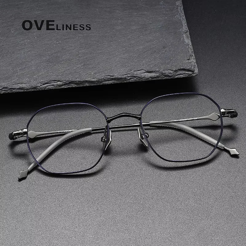 Oveliness Women's Full Rim Oval Square Titanium Eyeglasses 61135