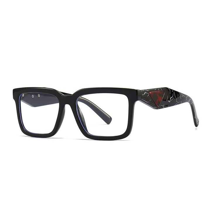CCspace Unisex Full Rim Square Tr 90 Eyeglasses 56311 Full Rim CCspace C5BlackWhite