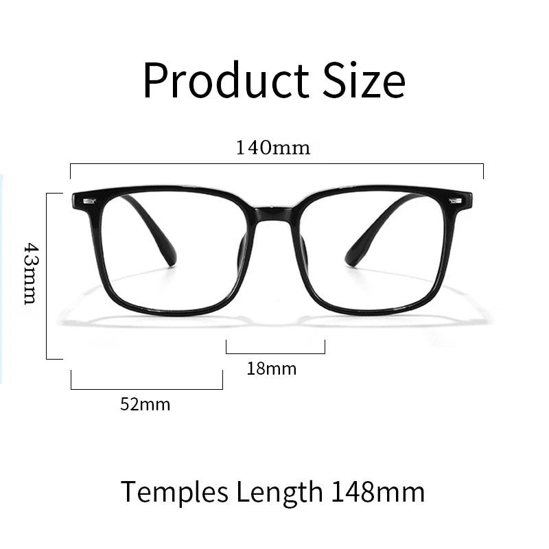 Xbora Unisex Full Rim Square Tr 90 Titanium Alloy Eyeglasses 86117