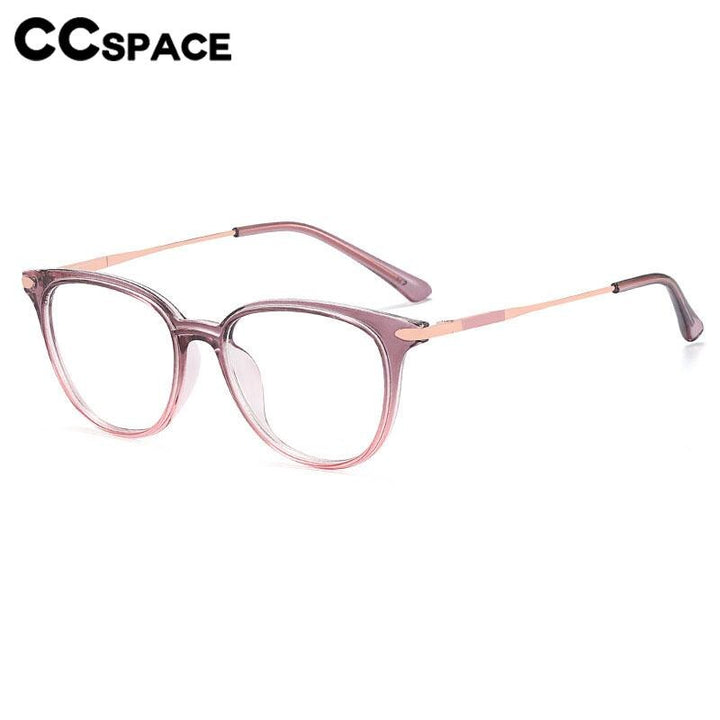 CCspace Unisex Girl's Full Rim Square Tr 90 Titanium Eyeglasses 56756 Full Rim CCspace