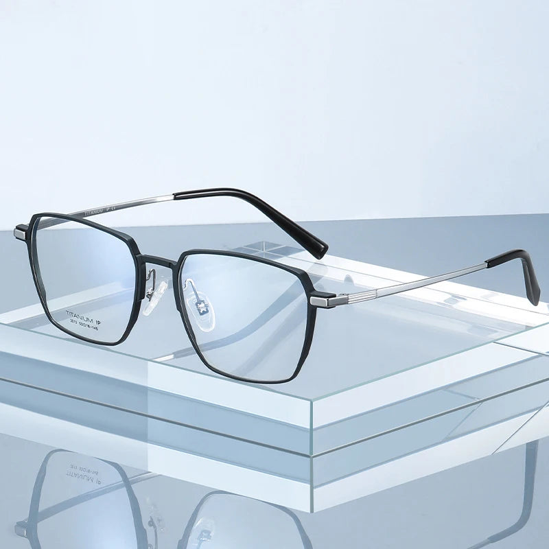 Hotochki Unisex Full Rim Polygon Al Mg Titanium Eyeglasses 772013