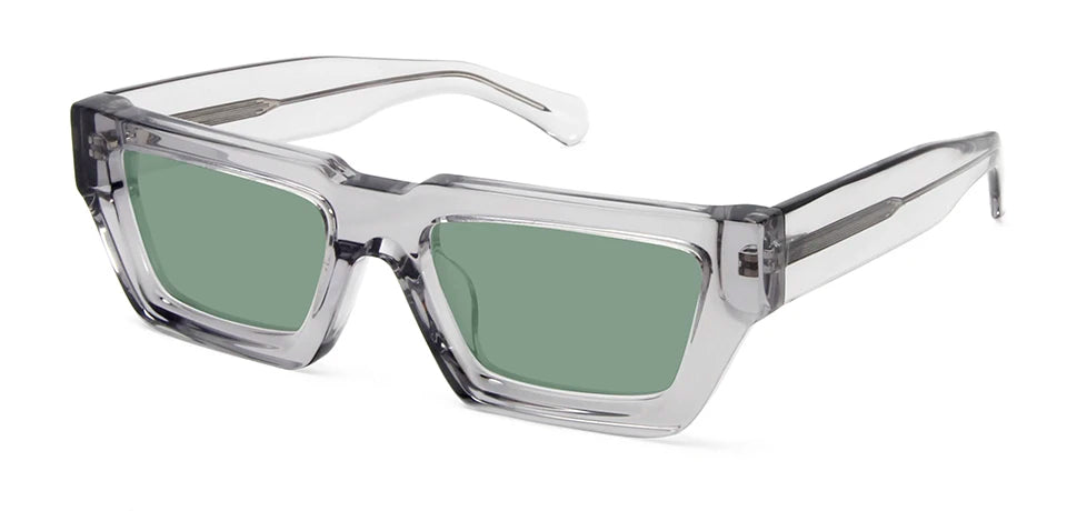 Esnbie Unisex Full Rim Brow Line Square Acetate Sunglasses 101023