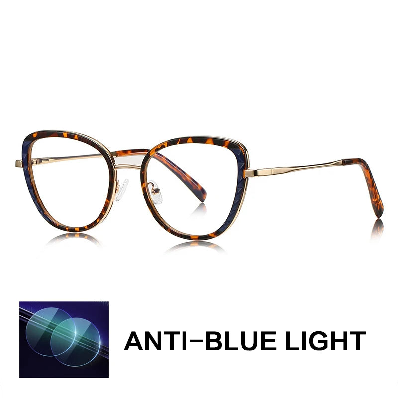 Gatenac Women's Full Rim Butterfly Tr 90 Titanium Reading Glasses G3147