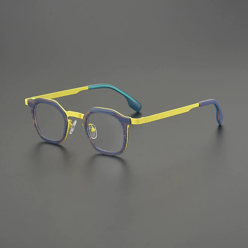 Gatenac Women's Full Rim Square Acetate Titanium Eyeglasses G85893