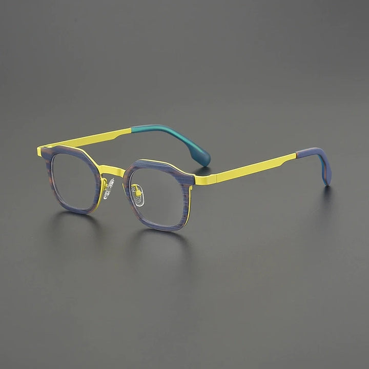Gatenac Women's Full Rim Square Acetate Titanium Eyeglasses G85893