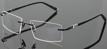 Chashma Unisex Rimless Square Titanium Eyeglasses 58103