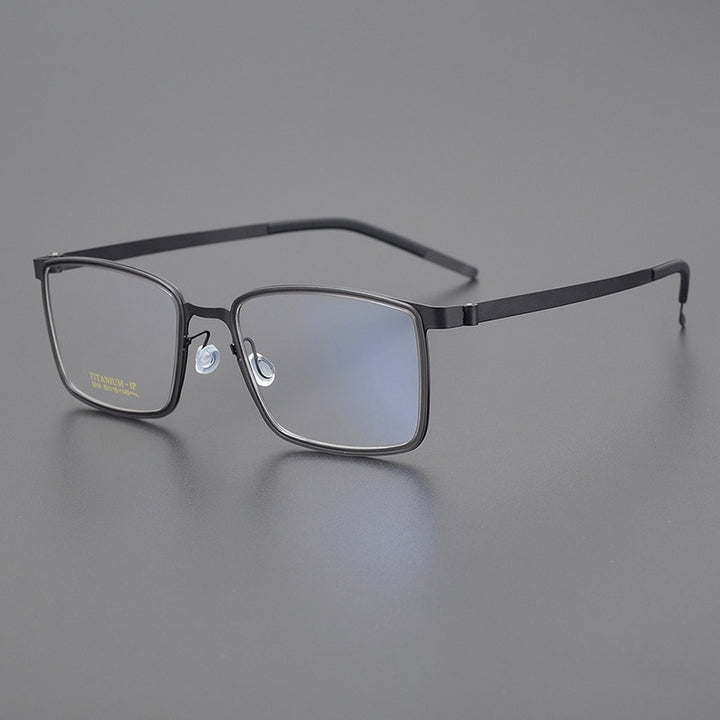 Bclear Unisex Full Rim Square Titanium Eyeglasses My9916 Full Rim Bclear   