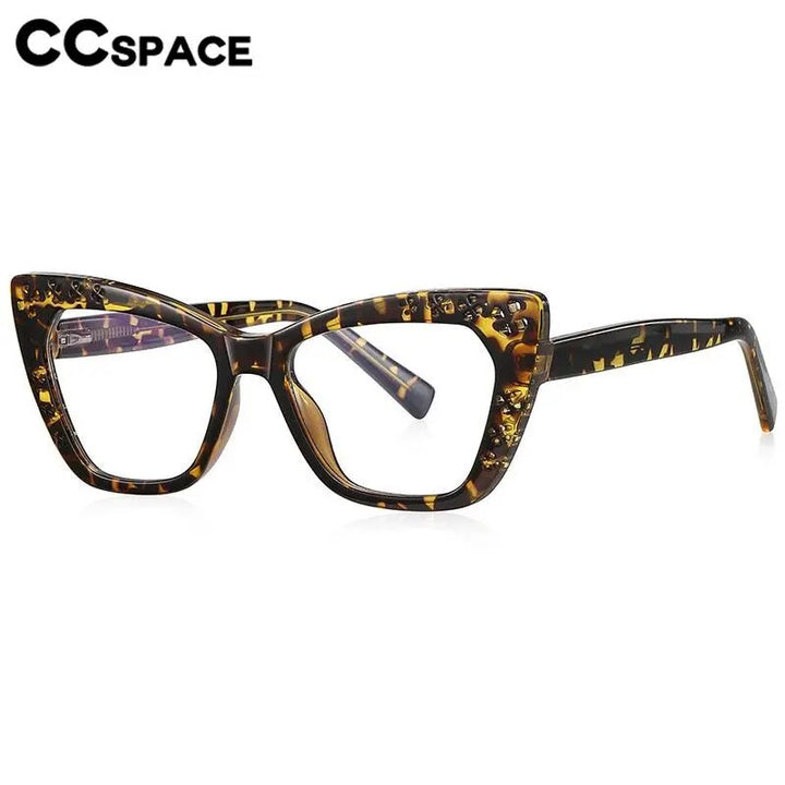CCspace Women's Full Rim Cat Eye Tr 90 Titanium Reading Glasses R57000 Reading Glasses CCspace