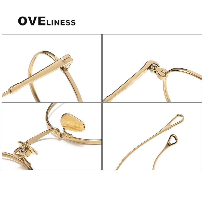 Oveliness Unisex Full Rim Oval Titanium Eyeglasses M002 Full Rim Oveliness