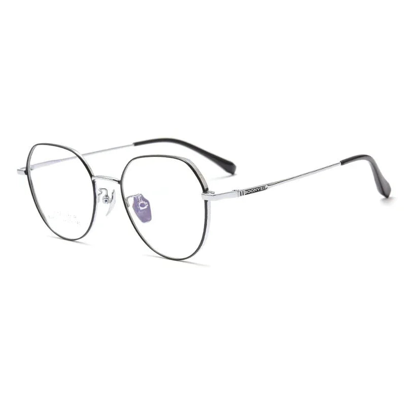 Handoer Women's Full Rim Polygon Titanium Eyeglasses 87007 Full Rim Handoer C3