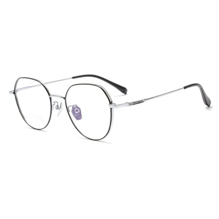 Handoer Women's Full Rim Polygon Titanium Eyeglasses 87007 Full Rim Handoer C3