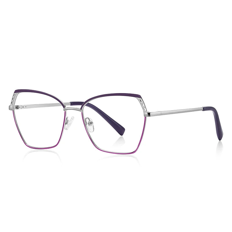 Vicky Women's Full Rim Polygon Alloy Reading Glasses 3110 Reading Glasses Vicky +150 PFD3110-C3
