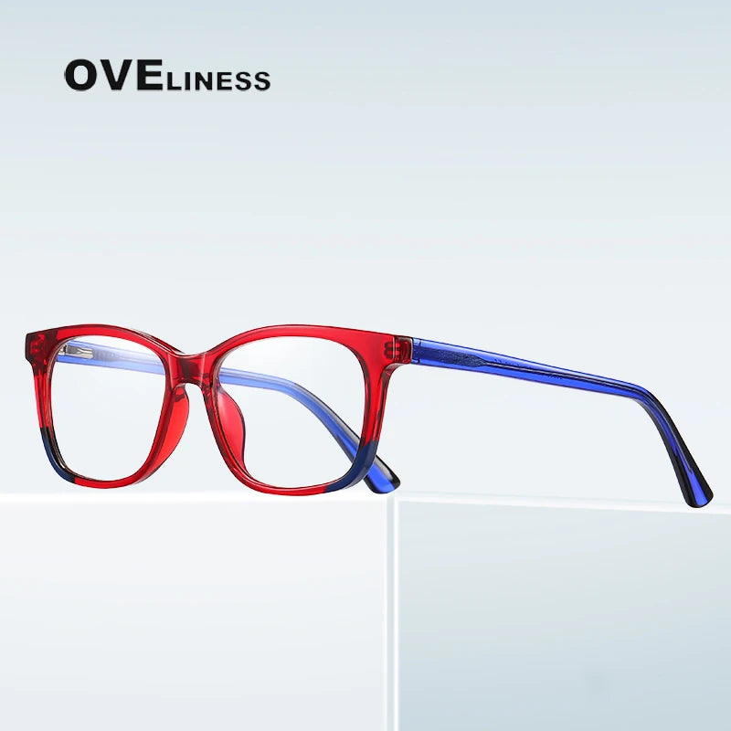 Oveliness Youth Unisex Full Rim Square Tr 90 Titanium Eyeglasses 20206 Full Rim Oveliness