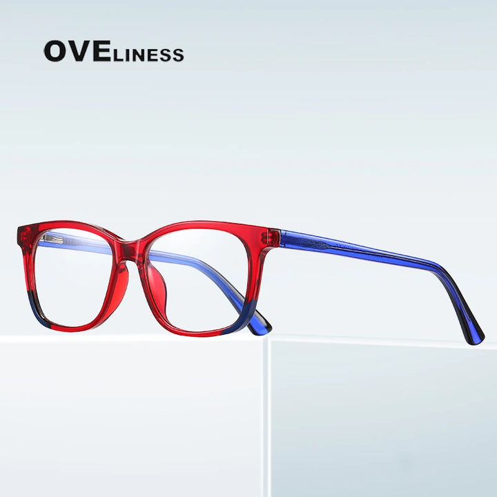 Oveliness Youth Unisex Full Rim Square Tr 90 Titanium Eyeglasses 20206 Full Rim Oveliness