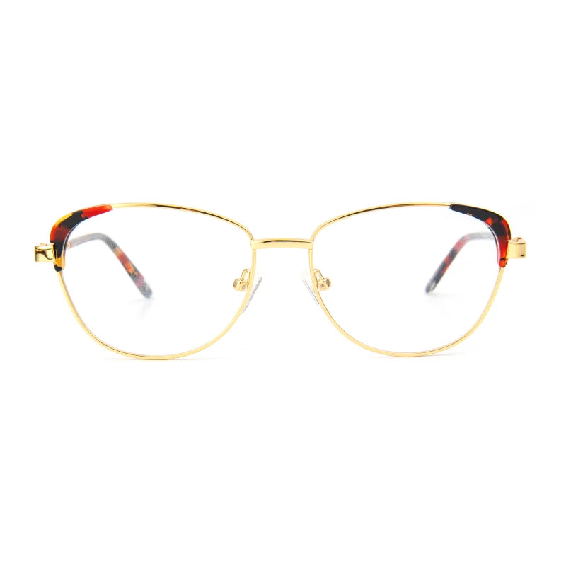 Vicky Women's Full Rim Cat Eye Stainless Steel Acetate Reading Glasses 7359 Reading Glasses Vicky SR7359-C1 Prescription custom