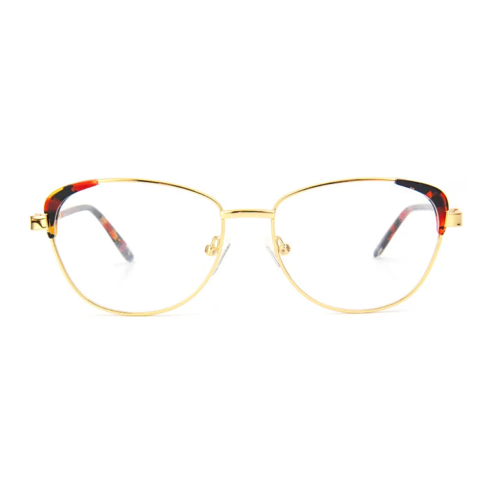 Vicky Women's Full Rim Cat Eye Stainless Steel Acetate Reading Glasses 7359 Reading Glasses Vicky SR7359-C1 Prescription custom