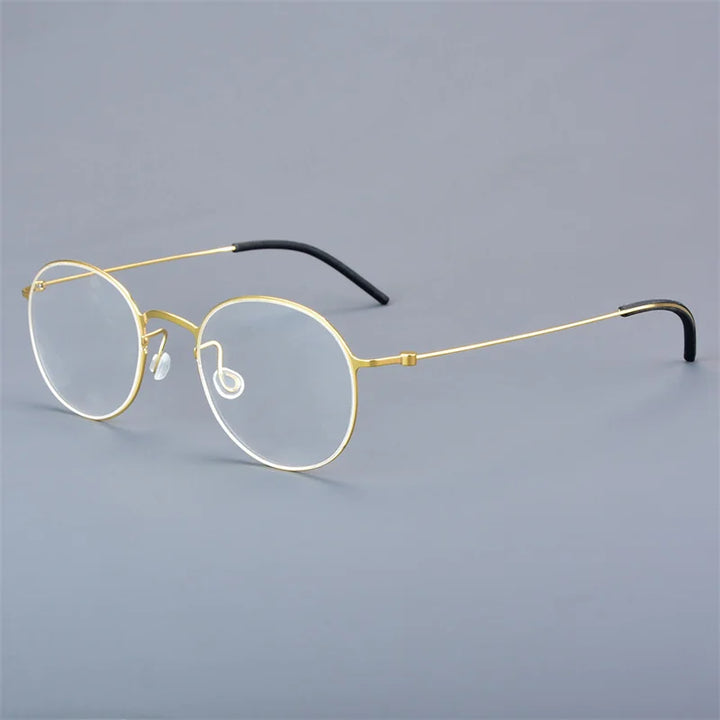 Aimee Women's Full Rim Round Screwless Titanium Eyeglasses 554204