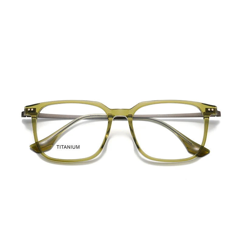 Nobler Unisex Full Rim Square Titanium Acetate Eyeglasses 396101