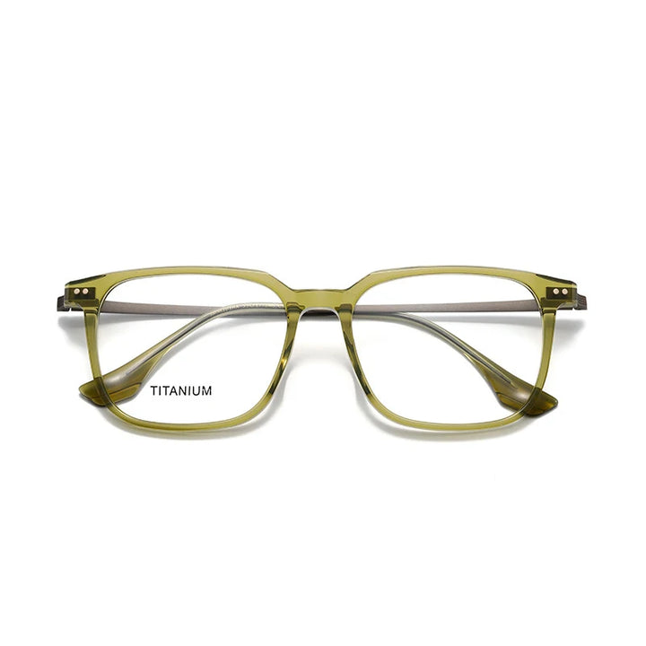 Nobler Unisex Full Rim Square Titanium Acetate Eyeglasses 396101