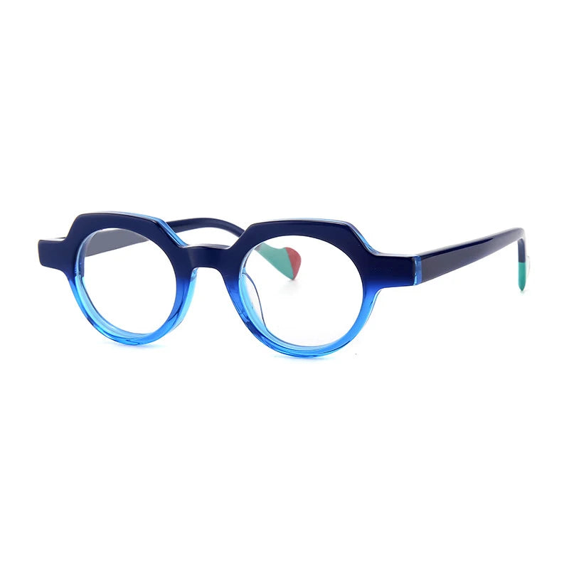 Gatenac Women's Full Rim Flat Top Oval Acetate Eyeglasses G56026
