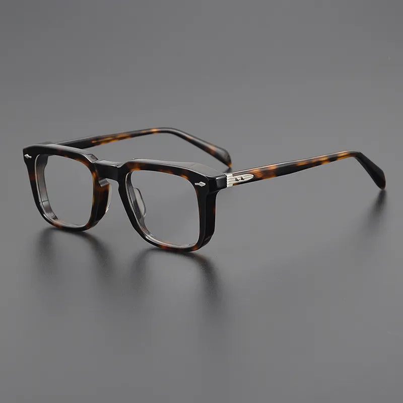 Black Mask Unisex Full Rim Square Acetate Eyeglasses D002 Full Rim Black Mask