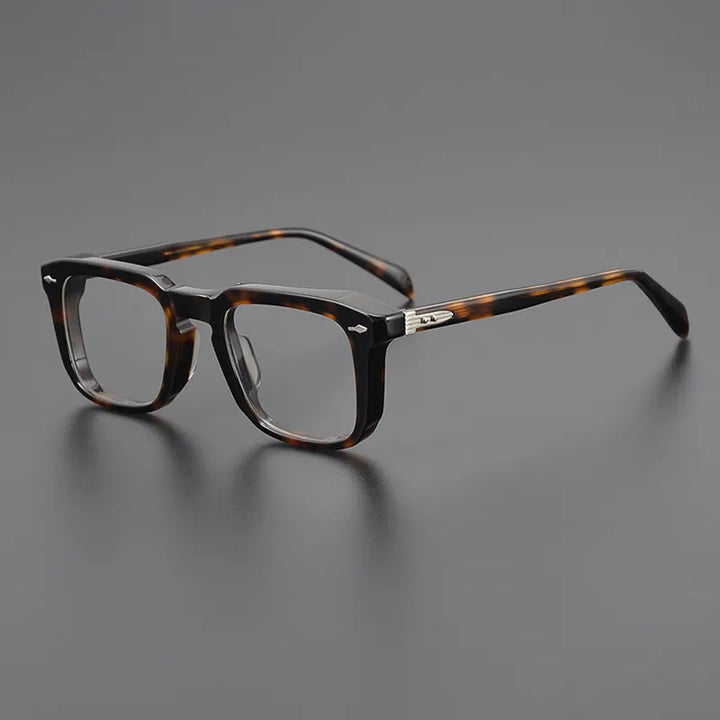 Black Mask Unisex Full Rim Square Acetate Eyeglasses D002 Full Rim Black Mask