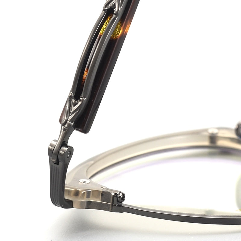 Muzz Unisex Full Rim Round Titanium Eyeglasses E051 Full Rim Muzz