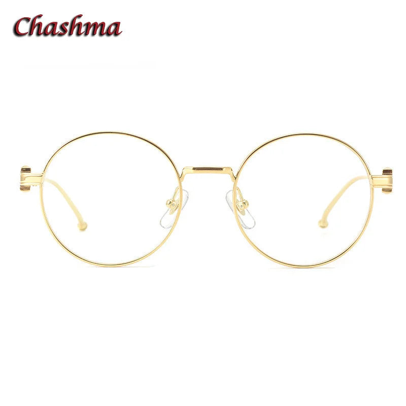 Chashma Ochki Unisex Full Rim Round Titanium Eyeglasses 0293 Full Rim Chashma Ochki   