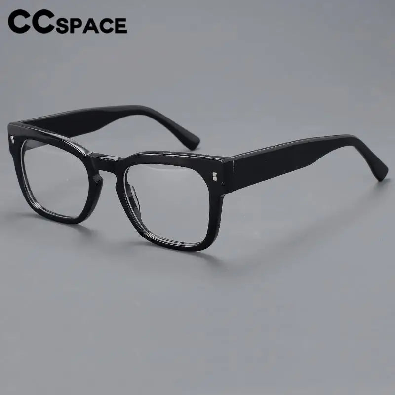 CCSpace Unisex Full Rim Square Cat Eye Acetate Eyeglasses 57232 Full Rim CCspace   