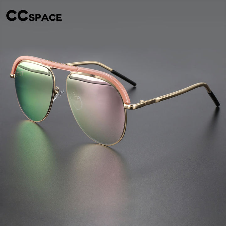CCspace Unisex Full Rim Large Square Alloy UV400 Sunglasses 56363 Sunglasses CCspace Sunglasses