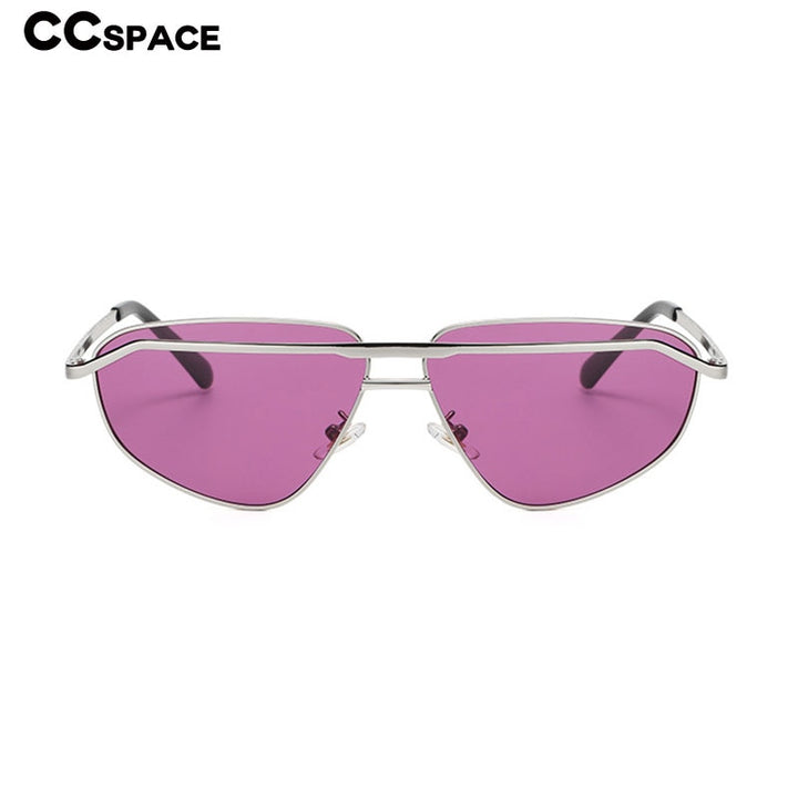 CCspace Unisex Full Rim Irregular Triangle Double Bridge Alloy UV400 Sunglasses 56348 Sunglasses CCspace Sunglasses