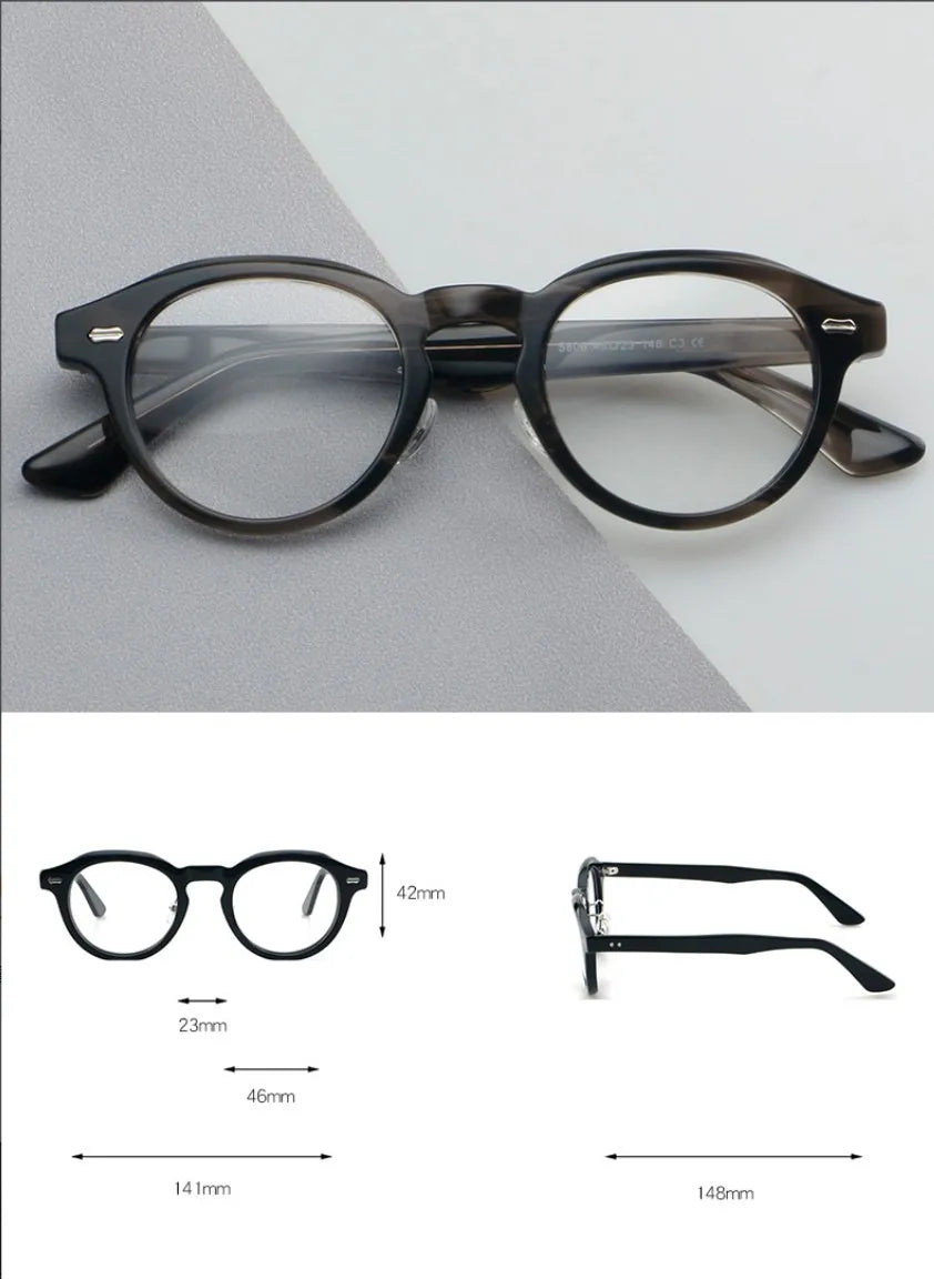 CCspace Unisex Full Rim Square Acetate Eyeglasses 57413 Full Rim CCspace