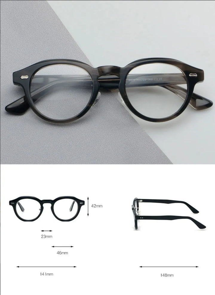 CCspace Unisex Full Rim Square Acetate Eyeglasses 57413 Full Rim CCspace