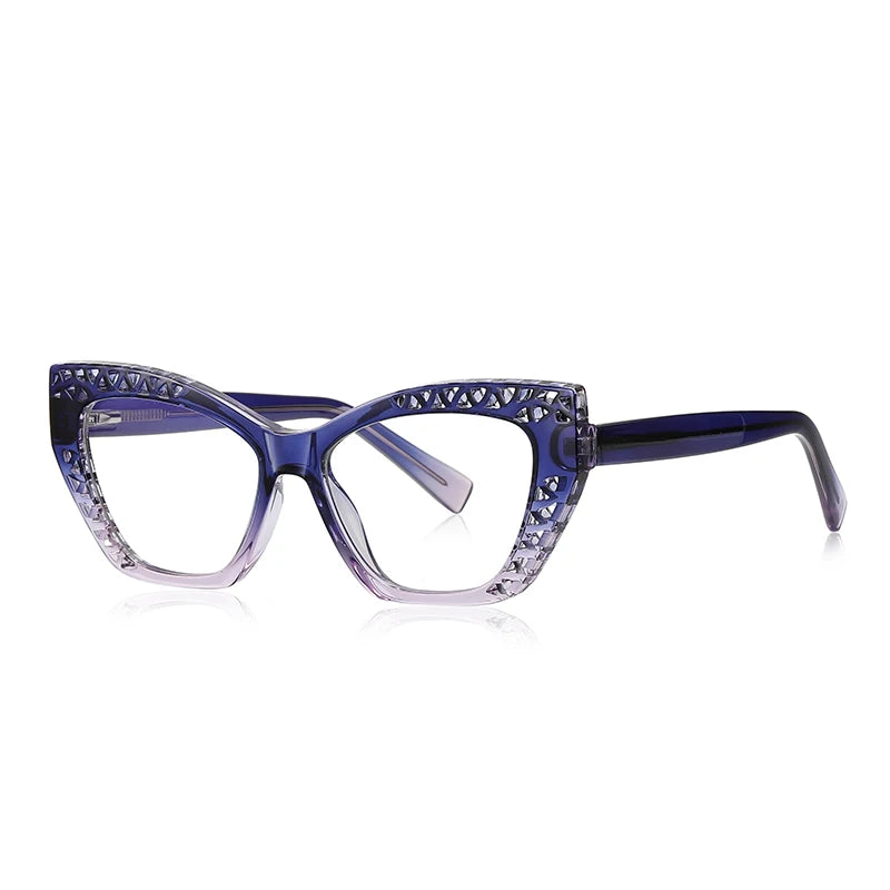 Gmei Women's Full Rim Square Cat Eye Tr 90 Titanium Eyeglasses 842182 Full Rim Gmei Optical C5