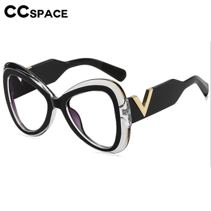 CCspace Women's Full Rim Butterfly Tr 90 Alloy Reading Glasses 802579