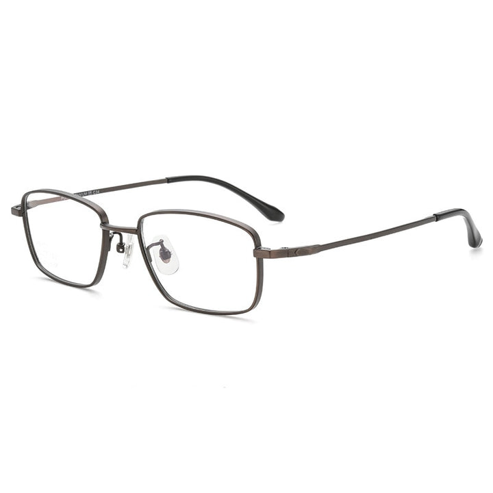 Yimaruili Men's Full Rim Small Square Titanium Eyeglasses J86501 Full Rim Yimaruili Eyeglasses Bronze  