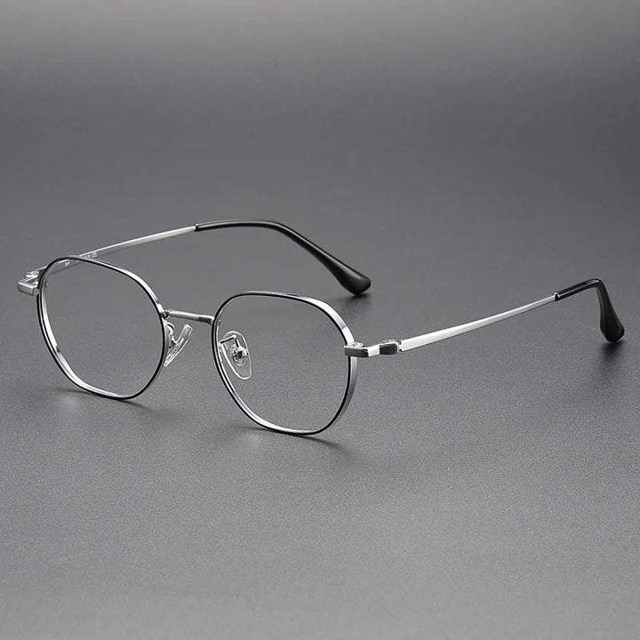 Momoja Women's Full Rim Polygonal Titanium Eyeglasses 124208