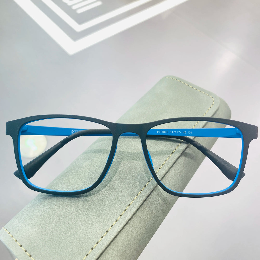Xbora Unisex Full Rim Square Tr 90 Titanium Reading Glasses 13068
