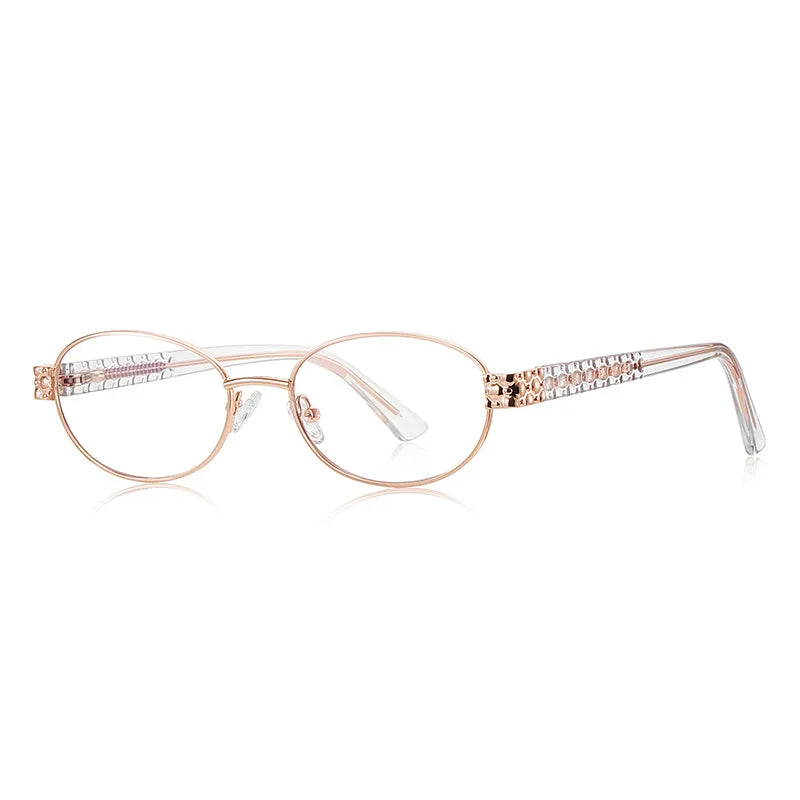 CCspace Women's Full Rim Oval Tr 90 Alloy Reading Glasses 802552